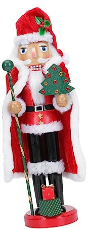 Anneome Casse-Noisette Bois Figurine Peinte Décoration Bureau Maison Ornement de Noël Intérieur Style Élégant Convivial