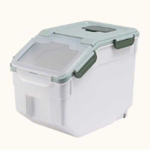 Cereal Container Rice Dispenser 20lbs Large Flour Storage Container Plastic Holder Airtight Food Bin Grain Dispenser Grain Dispenser(15kg)