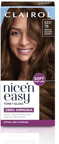Clairol Nice'n Easy Tone+Gloss Semi Permanent Hair Dye - 537/78 Medium Golden Brown