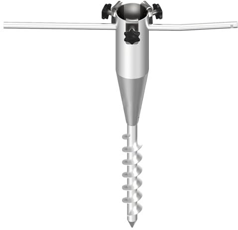 Soporte de metal para sombrilla de playa, soporte de metal para sombrilla de tierra, soporte de estaca portátil para paraguas