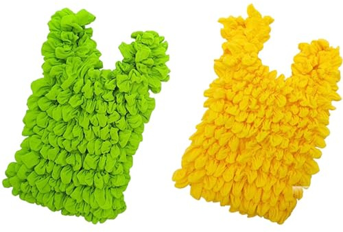 ElevaPulse Faltbare Einkaufstasche mit XL-Kapazität - 2er-Set in Avocadogrün & Gelb - Tragfähig 5-10 kg, Leichtes & Kompaktes Design für Einkaufen, Reisen und Alltag