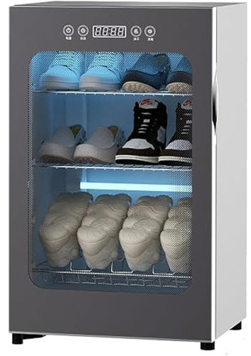 QIeAny Smart Drying Shoes Cabinet, Shoe Dryer,Deodorization Drying Care Machine,Metal Box, Accommodate 6-8 Pairs Of Shoes, Internal Circulation Hot Air PTC Heating,A