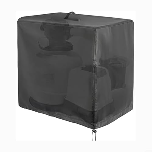 Couvercle de filtre à sable de piscine, couvercle de filtre de piscine 420D, bouclier de protection résistant aux intempéries pour système de filtre à sable (55 x 50 x 62 cm)