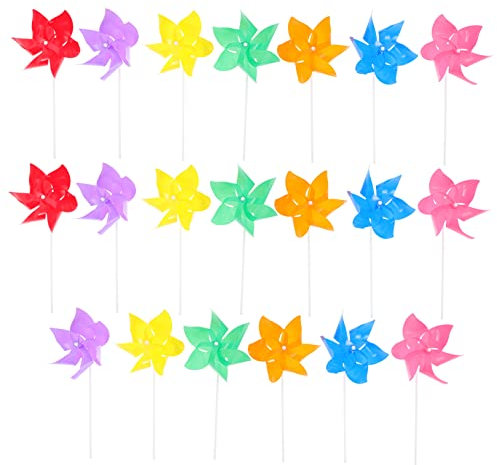 UPKOCH 20pezzi Mulini Vento Portatili in Decorazioni Forma Girandola Giocattoli per Ragazza e Decorazioni per Matrimoni e Feste