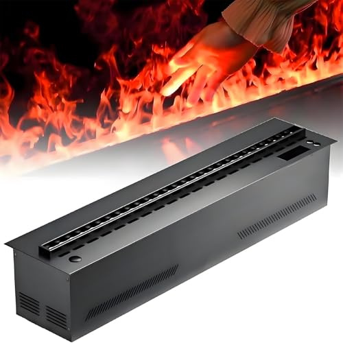 LQQYJSM Humidificador Vapor con Llama Eléctrica Inteligente, Chimenea Eléctrica De Vapor Agua 3D, Llama Atomizada Realista, Estufa De Vapor Eléctrica con Control 100cm/39.3in