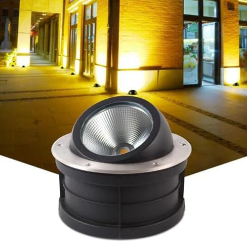 THEGA Luces Empotrables Exteriores - Luces LED Jardines, Focos Empotrables Exteriores AC220V, Foco/proyector LED Impermeable IP67, Foco para Árboles De Jardín, Lámpara Suelo(Green,10W)