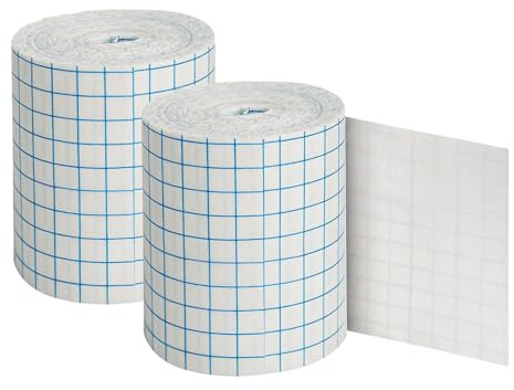 DASHUI 2 Stück 10cm×10m Fixierpflaster Rolle, Vliesstoff Verbandsmaterial, Fixierpflaster Medizinisches Klebeband