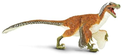 Safari Ltd. Velociraptor mit Federn 20,3 cm | Dinosaurierfigur | Ungiftig und BPA-frei | Für Kinder ab 3 Jahren geeignet