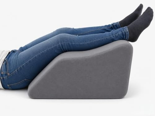 tempracell Venenkissen, Venenkeil, Beinhochlagerung – ergonomisch, orthopädisch unterstützende Wellenform, bei schweren Beinen - Beinkissen aus Schaumstoff, Größe: 50 x 45 x 27 cm, grau