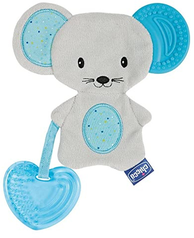 Chicco 00002583200000 Softtierchen Fresh Friends Mit Abnehmbarem Beissring Boy, blau