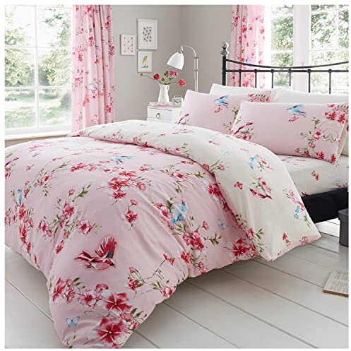 GC GAVENO CAVAILIA Single Duvet Cover Set - Flower Bedding & Linen - Bed Cover With Pillow Case - Pink