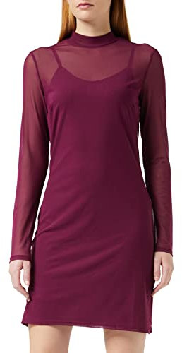 NA-KD Minivestido de Manga Larga Vestido de Fiesta Informal, Morado (, 3XL para Mujer
