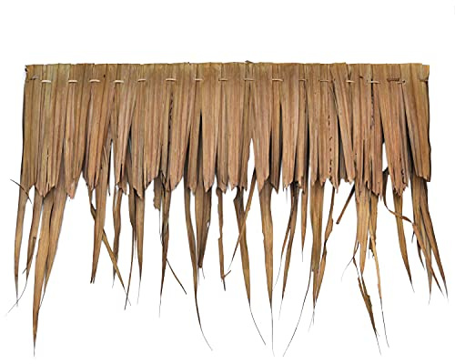 Thaiboo Palmdach Paneele Palmschindel Palmenblätter | Nachhaltiges Naturmaterial | Wetterfest Regendicht und Langlebig | Innen- und Außenbereich | ca. 118-120 cm | 2 Stück