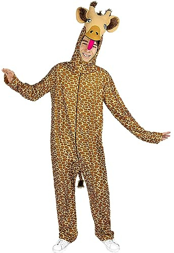 Funidelia | Costume da Giraffa per donna e uomo Animali, Deserto - Costume per Adulto e accessori per Feste, Carnevale e Halloween - Taglia L - XL - Marroni