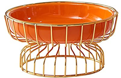 Portafrutta Fruttiera Vassoio di frutta in ceramica arancione domestico vassoio moderno soggiorno tavolino decorazione della casa ornamenti caramelle snack stoccaggio vassoio Fruttiere Cestino per fru