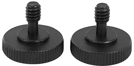 Lodokdre Vite a testa zigrinata per fotocamera a sgancio rapido da 1/4 vite a L adattatore per montaggio a vite inferiore 1/4-20 filettatura femmina (confezione da 2)