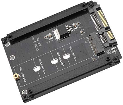 M.2 SSD Adapter, High Performance Plug and Play NGFF to SATA Converter 22pin for Laptop Desktop PC Upgrade Storage Enhancement