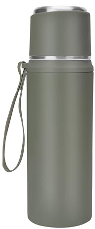 Belle Vous Graue Thermosflasche aus Edelstahl - 800ml Doppelwandiger & vakuumisolierter Thermoskanne mit Becher - auslaufsichere Thermos Flasche für heiße und kalte Getränke