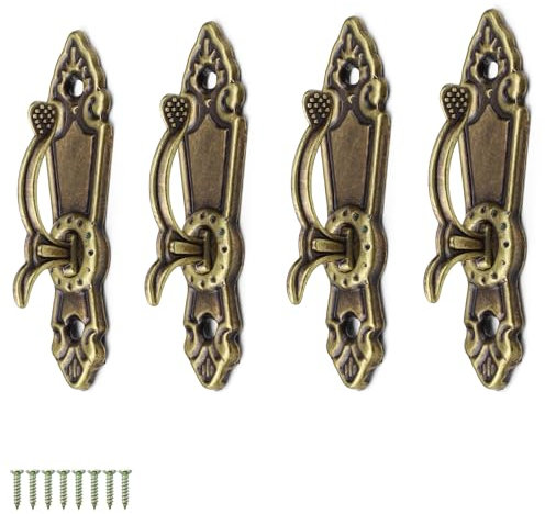 4 Pezzi Ferma Tende, MYLERCT Fermatende e Raccogli Tenda, Metallo Ganci Tenda, Retrò Fermatenda per Tende, per Muro Parete Tende, Ufficio, Decorazione