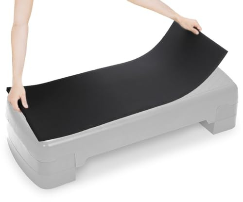 Kapmore Plate-forme d'aérobic : tapis épais pour convertir votre stepper en banc de musculation, tapis de genou antidérapant inclus pour le yoga, les pilates et les entraînements au sol confortables