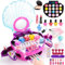 Cadeau Fille 3 4 5 6 7 8 Ans, Maquillage Enfant Fille Malette Maquillage pour Enfants Jouet Filles 4-10 Ans Coffret Maquillage Enfants Cadeau Noël Anniversaire Filles 4 5 6 7 8 Vernis Enfant à l'eau
