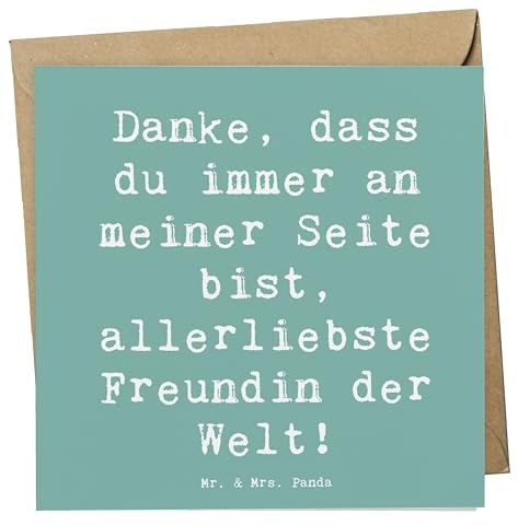 Mr. & Mrs. Panda Deluxe Karte Spruch Beste Freundin - Geschenk, Danke, Klapp, Herz, Hochzeits, Einladungs, Bedanken, Wertschätzung, Glückwunsch, Freundschaft, schöner, Liebe, besondere, Freude