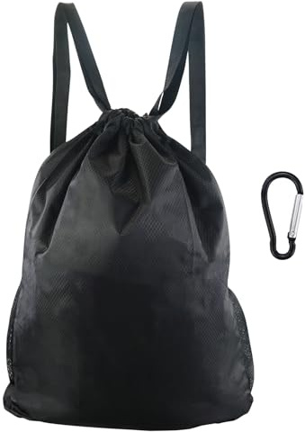 EASYKEENECOM Stoffbeutel mit Kordelzug, Wasserdichter Turnbeutel & Rucksack mit Kordelzug, Sport- & Schwimmtasche, Gymsack für Herren & Damen, ideal für Schule, Reisen, Fitness & Schwimmen