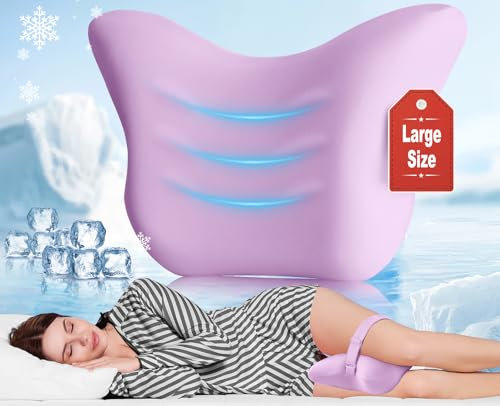 Hydomi Orthopaedic Knee Pillow for Side Sleepers | Premium Memory Foam Leg Support Cushion with Cooling Cover for Sleeping | Adjustable Strap for Back, Hip & Sciatica Relief