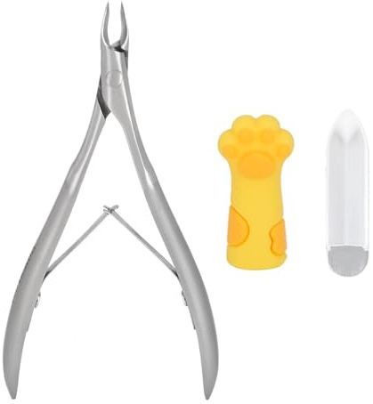 Vomeko Cortadora de cutículas,Cortadora de cutículas,Pinzas para cutículas,Tijeras de manicura de acero inoxidable para eliminar la piel muerta,con funda