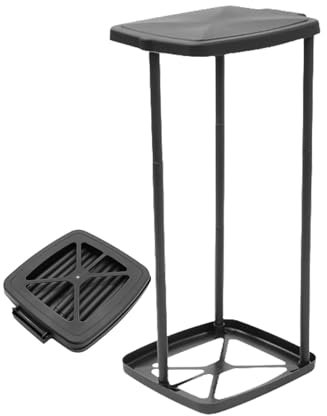 Porte-sacs poubelle portable, support de sac poubelle | Stand du sac de feuilles d'extérieur - Porte-rangement télescopique avec couvercle pour le jardinage de recyclage de camping en plein air