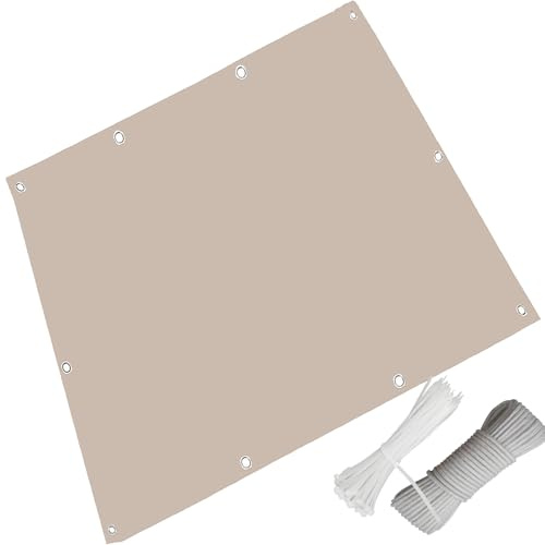 Toile de Rechange Pergola 1.8 x 5 m Toile de Toit Imperméable Anti UV Indéchirable avec Cordes Fixes pour Pelouse Patio Piscine, Taupe
