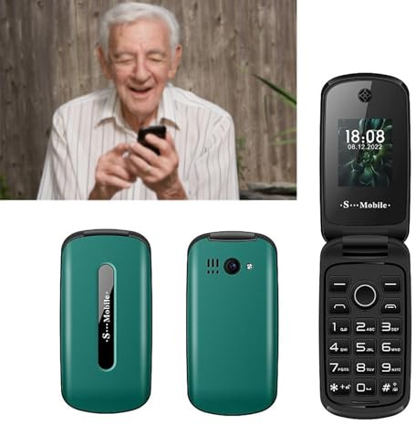 PPLDABNK Big Button Flip Phone for Seniors Elderly, 2G Dual SIM Senior Phone with SOS Button, Large Buttons & Loud Speaker, Easy to Use 1.77in Display LED Flashlight Included,Green