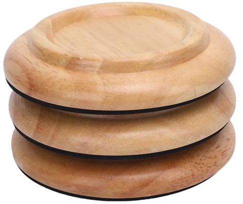 Lövträ Piano Caster Cups, Ljudsäker Non Slip Universal Fotkuddar, Chockbeständig Skum Basdesign för Upprättstående Pianon Av Alla Märken och Modeller med, Gjorda Av Massivt trä