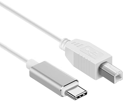 USB B to USB C Printer Cable, Type B 2.0 MIDI Cord USB C to USB B MIDI Cable for MacBook Pro iPhone 16/15 Samsung Huawei Digital Piano Audio Interface Printer Scanner (1.5M)