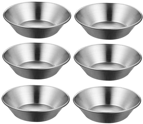 EPIGEIST 6 Piezas Molde para Tartaletas de Aluminio Resistente Rayaduras y Antiadherente para Repostería Casera como Tartas Gelatinas y Pudines Fácil de Desmoldar y Limpiar