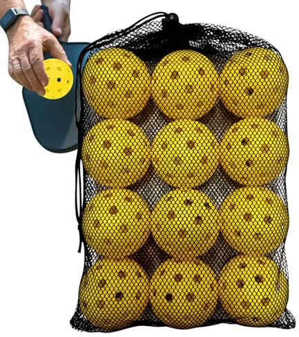 Pelotas de golf genéricas de entrenamiento | 12 piezas equipo de golpeo | bolas ligeras huecas con bolsa de red con cordón, para interior al aire libre, jardín, casa, escuela, parque playa