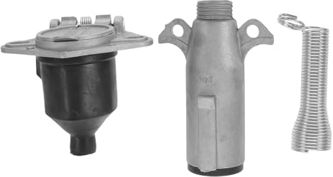 HOLIDYOYO Set Connettore per Rimorchio a 7 Pin 24v per Camion e Camper, Presa e Spina di Cablaggio Resistenti alle Intemperie, Connettore Luce Rimorchio per Controllo Segnali Frenata