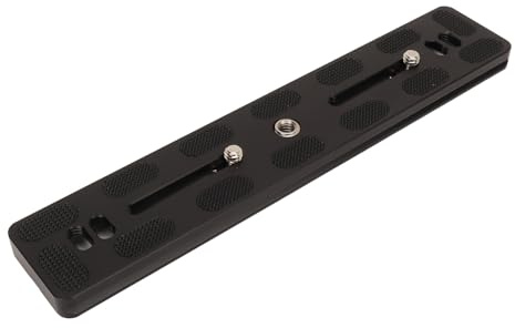 WiseZythum Camera Extended Quick Release Plate for Arca - Swiss, 200mm Aluminum Sliding QR Rail with 1/4 Inch and 3/8 Inch Threaded Holes, Anti - Slip Base and Anti - Disengagement