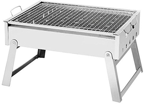 SUNRIS Holzkohlegrills Picknick BBQ Grills Verdickt Edelstahl Grillkocher Portable Klappregal BBQ Werkzeuge