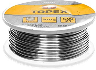 Lötzinn 60% Sn, Draht 1,5 mm, 100 g, SW 21 TOPEX 44E532