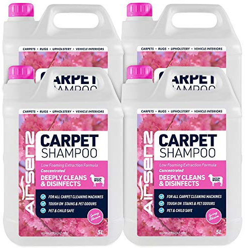 AIRSENZ Professional Carpet Shampoo - Low Foaming Extraction Formula Suitable For All Carpet Cleaning Machines (Spring Blossom, 20L)