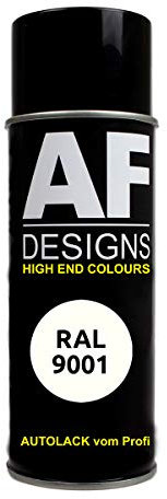 Alex Flittner Designs RAL Lackspray Autolack Sprühdose Spraydose RAL9001 CREMEWEISS seidenmatt