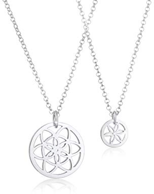 Elli Halskette Damen Mutter Tochter Set Lebensblume Trend 925 Silber