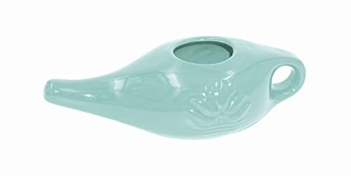 NetiPot - Jarra para limpieza nasal (cerámica, 250 ml), color turquesa
