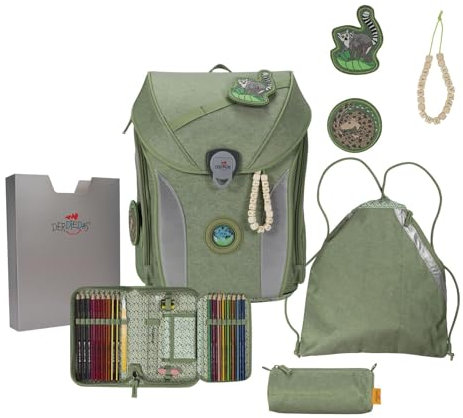 DerDieDas Schulranzen Set 5-TLG. ErgoFlex MAX Exklusiv ECO Green Planet 2023