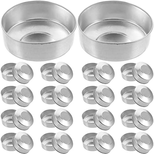 Artibetter 500pcs Aluminum Tea Light Tins, Mini Metal Candle Holders, Aluminium Candle Mold Empty Tealight Candle Cases for DIY Candles Making Supplies