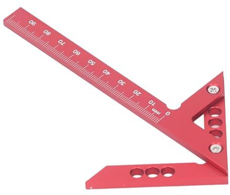 Tracciatore Centrale in Lega di Alluminio, Strumento di Marcatura per la Lavorazione del Legno con Calibro per Tracciare 45/90 Gradi, Cercatore Centrale per Misurazioni Circolari