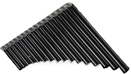 Panflöte 16-Pfeifen-Panflöte Schlüssel-Panflöten ABS-Panflöten traditionelles chinesisches Holzblasinstrument mit Tasche(Black)