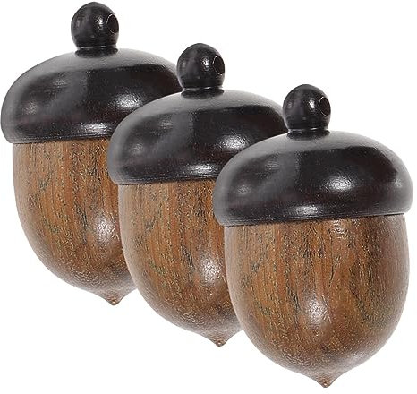 Hohopeti 3stücke Holz Deko Anhänger in Eichelform Schmuck-diy-anhänger Multifunktions-anhänger Für Halskette Und Handwerk Langlebig Und Sicher Für Diy-dekoration