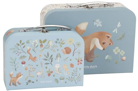 Little Dutch 7244 Spielzeugkoffer 2er Set - Forest Friends blau